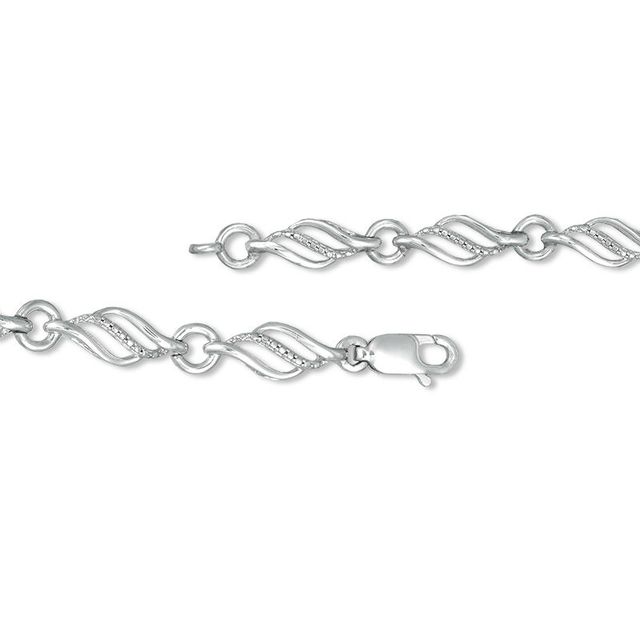 Diamond Accent Flame Bracelet in Sterling Silver - 7.5"|Peoples Jewellers