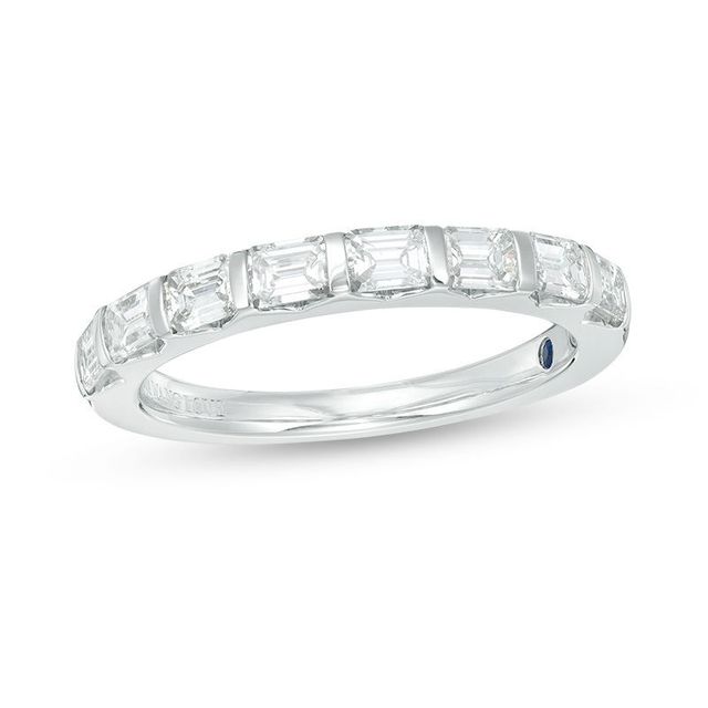Vera Wang Love Collection 0.69 CT. T.W. Certified Emerald-Cut Diamond Band in 14K White Gold (I/SI2)|Peoples Jewellers