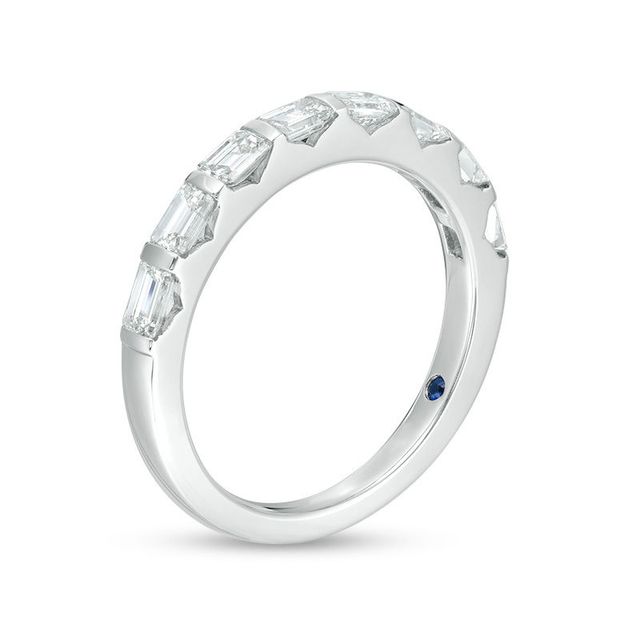 Vera Wang Love Collection 0.69 CT. T.W. Certified Emerald-Cut Diamond Band in 14K White Gold (I/SI2)|Peoples Jewellers