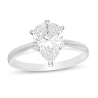 1.45 CT. Certified Pear-Shaped Diamond Solitaire Engagement Ring in 14K White Gold (I/I1)|Peoples Jewellers