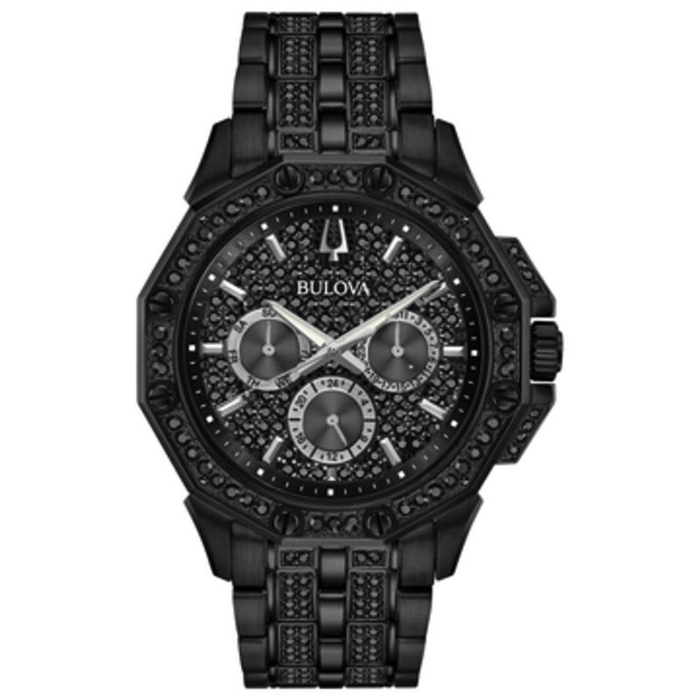 Men's Bulova Octava Crystal Accent Black IP Chronograph Watch (Model: 98C134)|Peoples Jewellers