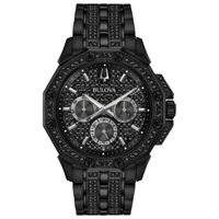 Men's Bulova Octava Crystal Accent Black IP Chronograph Watch (Model: 98C134)|Peoples Jewellers