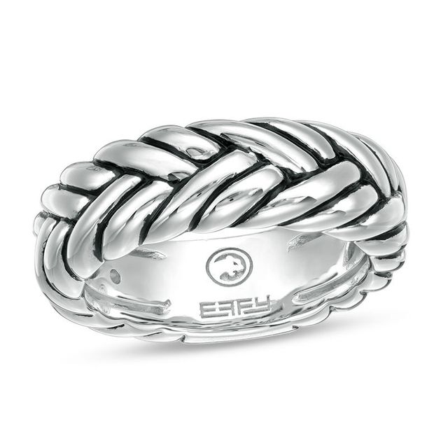 EFFY™ Collection Men's Braided Ring in Sterling Silver|Peoples Jewellers