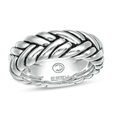 EFFY™ Collection Men's Braided Ring in Sterling Silver|Peoples Jewellers
