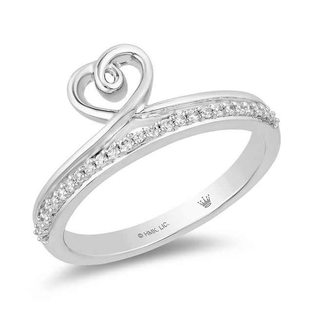 Hallmark Diamonds Love 0.10 CT. T.W. Diamond Heart Ring in Sterling Silver|Peoples Jewellers