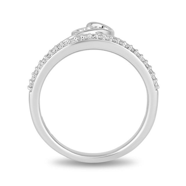 Hallmark Diamonds Love 0.10 CT. T.W. Diamond Heart Ring in Sterling Silver|Peoples Jewellers