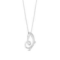 Hallmark Diamonds Inspiration 0.10 CT. T.W. Diamond Butterfly Profile Pendant in Sterling Silver|Peoples Jewellers