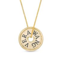 Vera Wang Love Collection 15.0mm "LOVE" Token Pendant in 10K Gold - 19"|Peoples Jewellers