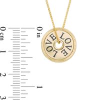 Vera Wang Love Collection 15.0mm "LOVE" Token Pendant in 10K Gold - 19"|Peoples Jewellers