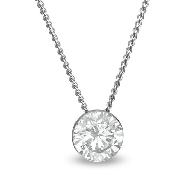 0.40 CT. Diamond Solitaire Pendant in 14K White Gold|Peoples Jewellers