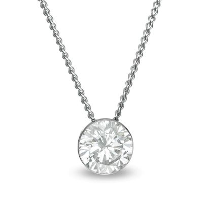 0.40 CT. Diamond Solitaire Pendant in 14K White Gold|Peoples Jewellers