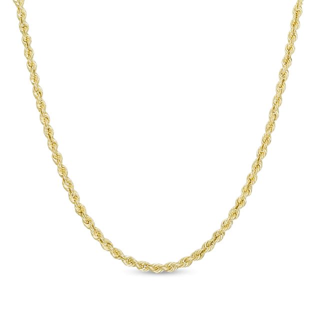 Gauge Glitter Rope Chain Necklace in Hollow 14K Gold