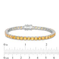 4.0mm Citrine Tennis Bracelet in Sterling Silver|Peoples Jewellers