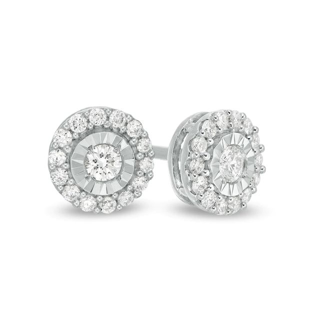 0.15 CT. T.W. Composite Diamond Stud Earrings in Sterling Silver|Peoples Jewellers