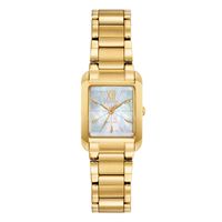 Ladies' Citizen Eco-Drive®L Bianca Gold-Tone Watch with Rectangular Mother-of-Pearl Dial (Model: EW5552-53D)|Peoples Jewellers