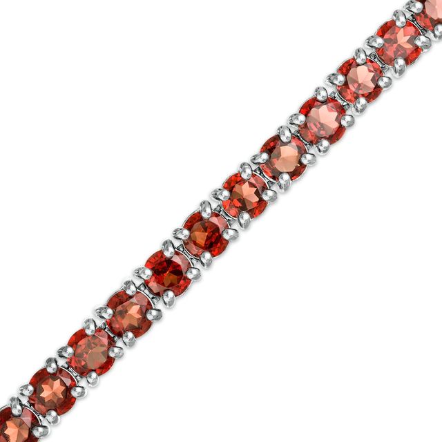 4.0mm Garnet Tennis Bracelet in Sterling Silver|Peoples Jewellers