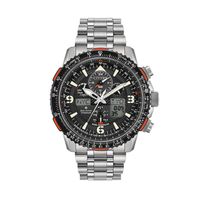 Men's Citizen Eco-Drive® Promaster Skyhawk A-T Super Titanium™ Chronograph Watch with Black Dial (Model: JY8108-53E)|Peoples Jewellers