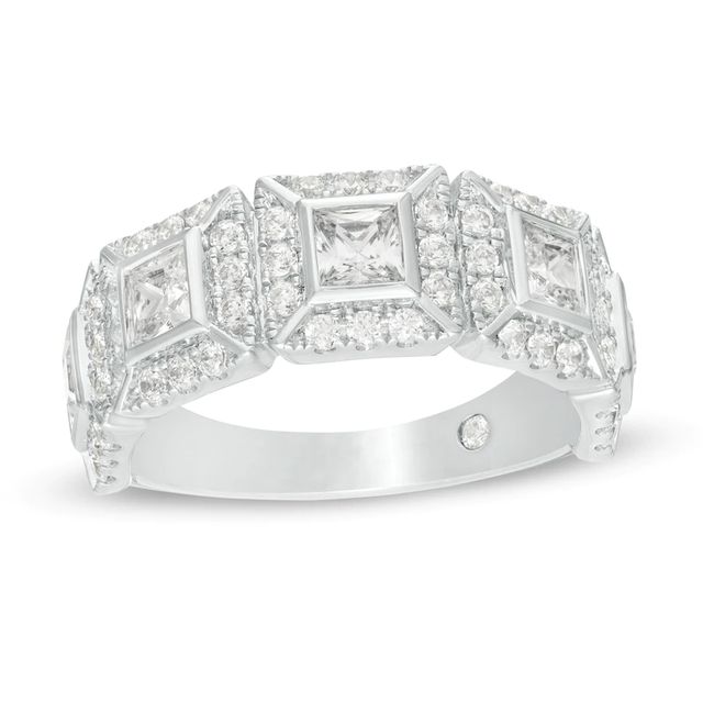 1.81 CT. T.W. Princess-Cut Diamond Frame Anniversary Band in 14K White Gold|Peoples Jewellers