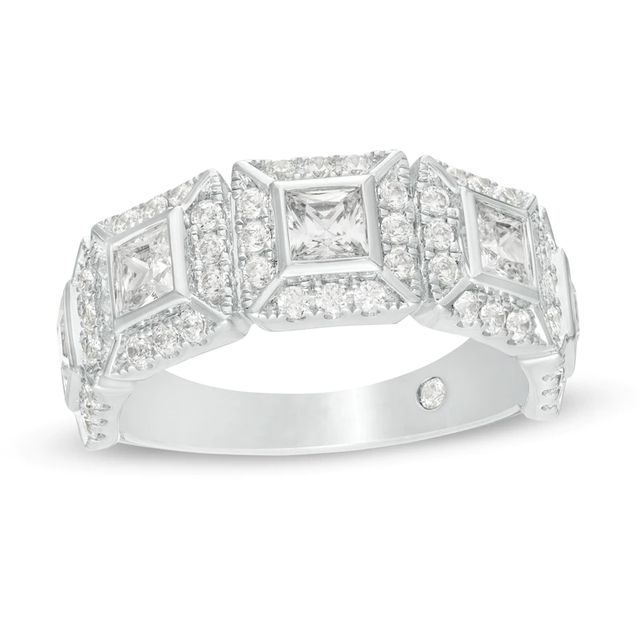 1.81 CT. T.W. Princess-Cut Diamond Frame Anniversary Band in 14K White Gold