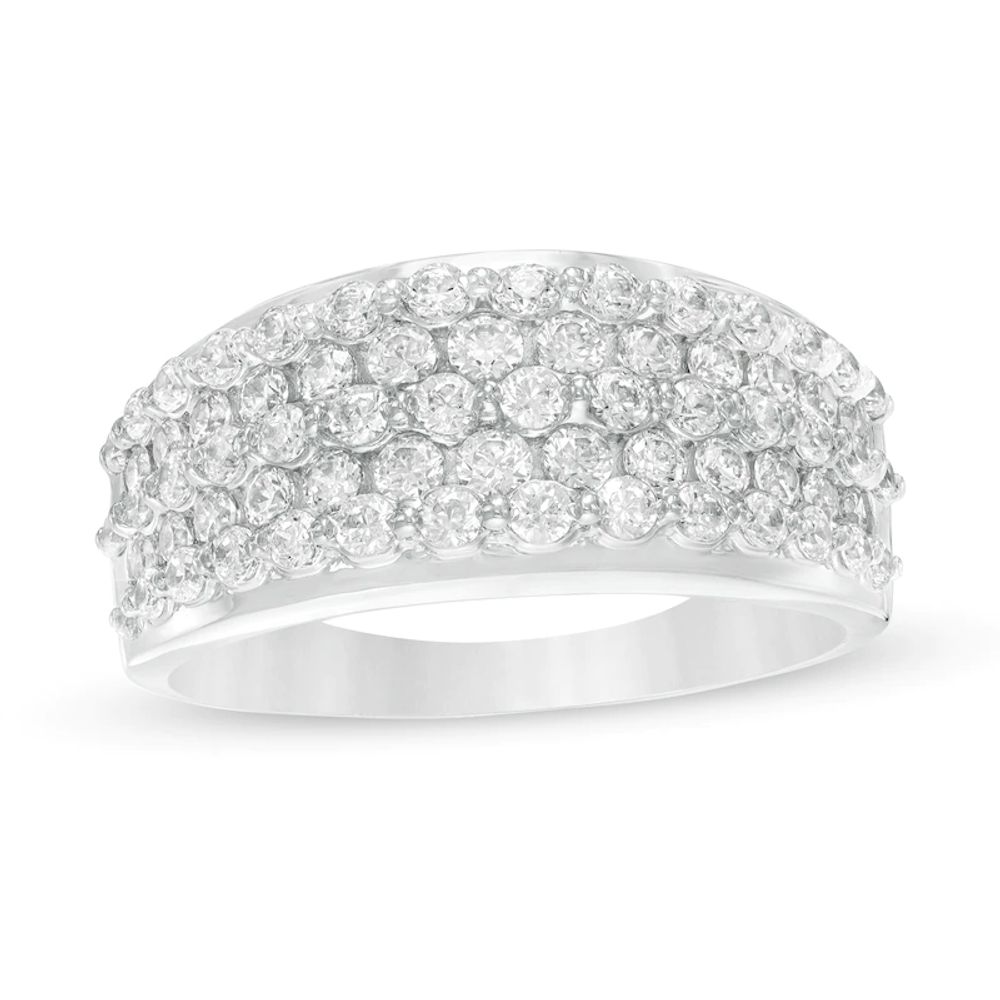 1.50 CT. T.W. Diamond Multi-Row Band in 14K White Gold|Peoples Jewellers