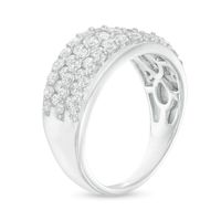 1.50 CT. T.W. Diamond Multi-Row Band in 14K White Gold|Peoples Jewellers