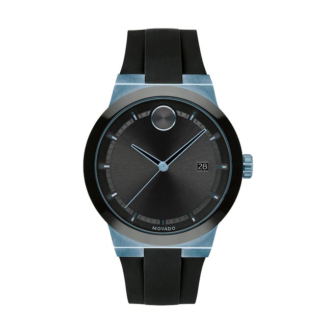 Men's Movado Bold®Blue IP Strap Watch with Black Dial (Model: 3600626)|Peoples Jewellers