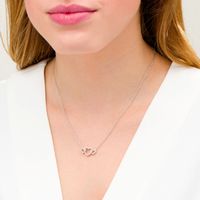 Diamond Accent Triple Intertwined Heart Necklace in Sterling Silver - 17"|Peoples Jewellers