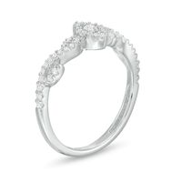 0.23 CT. T.W. Diamond Marquise Frame Promise Ring in 10K White Gold|Peoples Jewellers