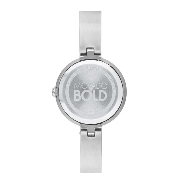 Ladies' Movado Bold® Crystal Bangle Watch with Transparent Mother-of Pearl Dial (Model: 3600629)