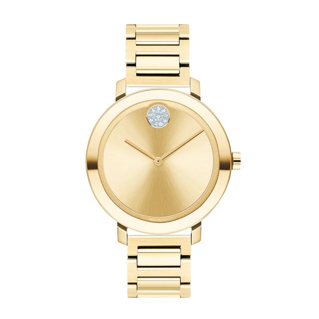 Ladies' Movado Bold®Evolution Crystal Gold-Tone Watch (Model: 3600649)|Peoples Jewellers