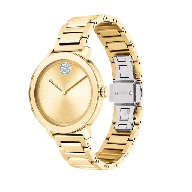 Ladies' Movado Bold®Evolution Crystal Gold-Tone Watch (Model: 3600649)