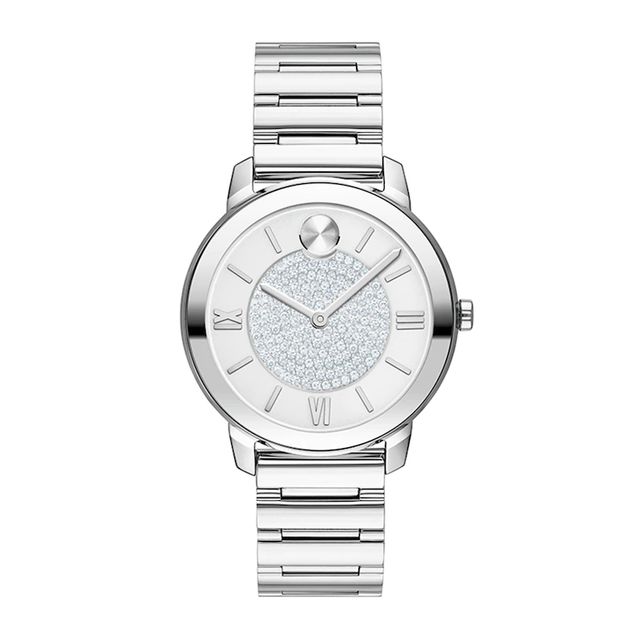 Ladies' Movado Bold®Crystal Watch with Silver-Tone Dial (Model: 3600658)|Peoples Jewellers