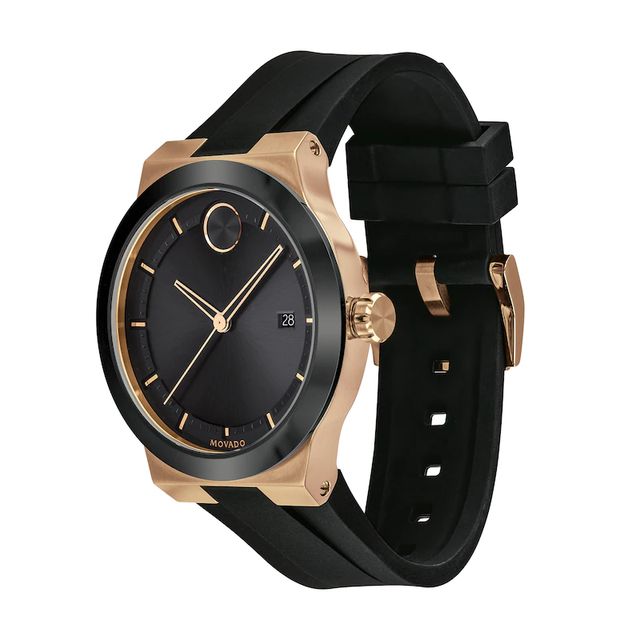 Men's Movado Bold® Bronze IP Strap Watch with Black Dial (Model: 3600622)|Peoples Jewellers