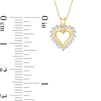 0.25 CT. T.W. Diamond Heart Pendant in 10K Gold|Peoples Jewellers