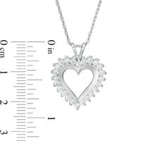 CT. T.W. Diamond Heart Pendant in 10K White Gold|Peoples Jewellers