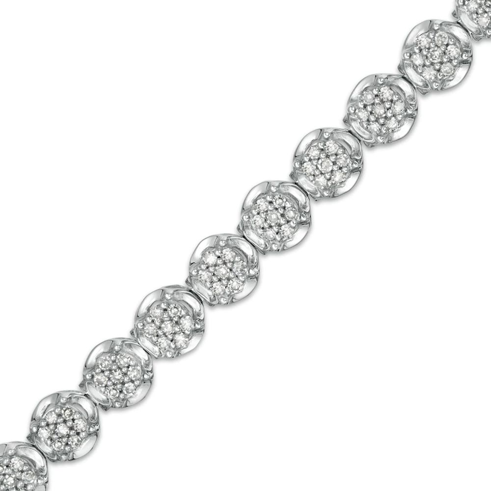 1.00 CT. T.W. Composite Diamond Tennis Bracelet in 10K White Gold|Peoples Jewellers