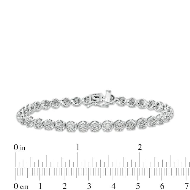 1.00 CT. T.W. Composite Diamond Tennis Bracelet in 10K White Gold|Peoples Jewellers