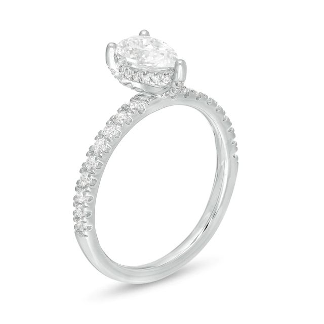 1.33 CT. T.W. Certified Pear-Shaped Diamond Engagement Ring in 14K White Gold (I/SI2)|Peoples Jewellers