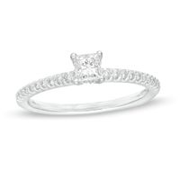 0.50 CT. T.W. Princess-Cut Diamond Engagement Ring in 14K White Gold|Peoples Jewellers