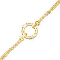 Open Circle Bismark Chain Bracelet in 14K Gold - 7.5"|Peoples Jewellers