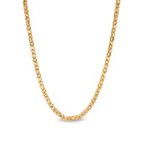 Men's 3.0mm Byzantine Chain Necklace in Solid 14K Gold - 22"|Peoples Jewellers