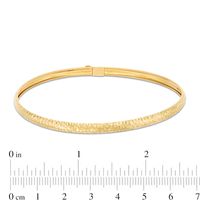 Diamond-Cut Flex Bangle and Hoop Earrings Set in 10K Gold - 7.5"|Peoples Jewellers