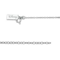 Mickey Mouse & Minnie Mouse 0.05 CT. T.W. Diamond Minnie Mouse Key Pendant in Sterling Silver and 10K Rose Gold - 19"|Peoples Jewellers