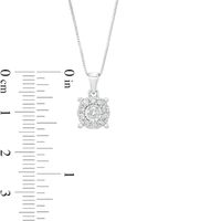 0.30 CT. T.W. Diamond Frame Pendant in 10K White Gold|Peoples Jewellers