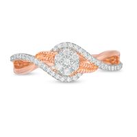 0.18 CT. T.W. Composite Diamond Bypass Promise Ring in 10K Rose Gold|Peoples Jewellers