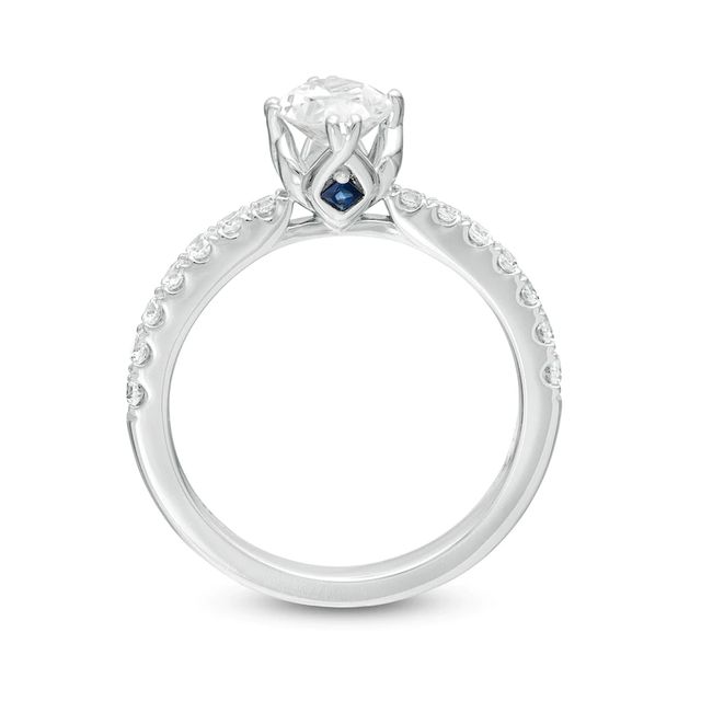 Vera Wang Love Collection 1.29 CT. T.W. Certified Oval Diamond Engagement Ring in 14K White Gold (I/SI2)|Peoples Jewellers