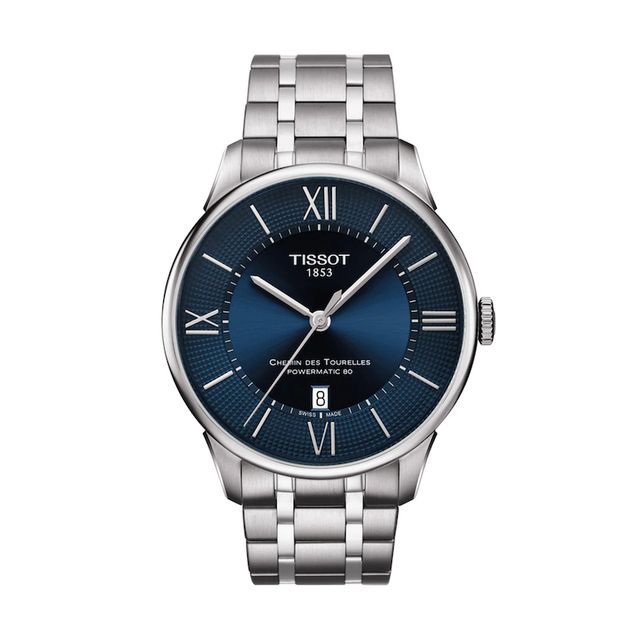 Men's Tissot Chemin des Tourelles Powermatic 80 Automatic Watch with Blue Dial (Model: T099.407.11.048.00)|Peoples Jewellers