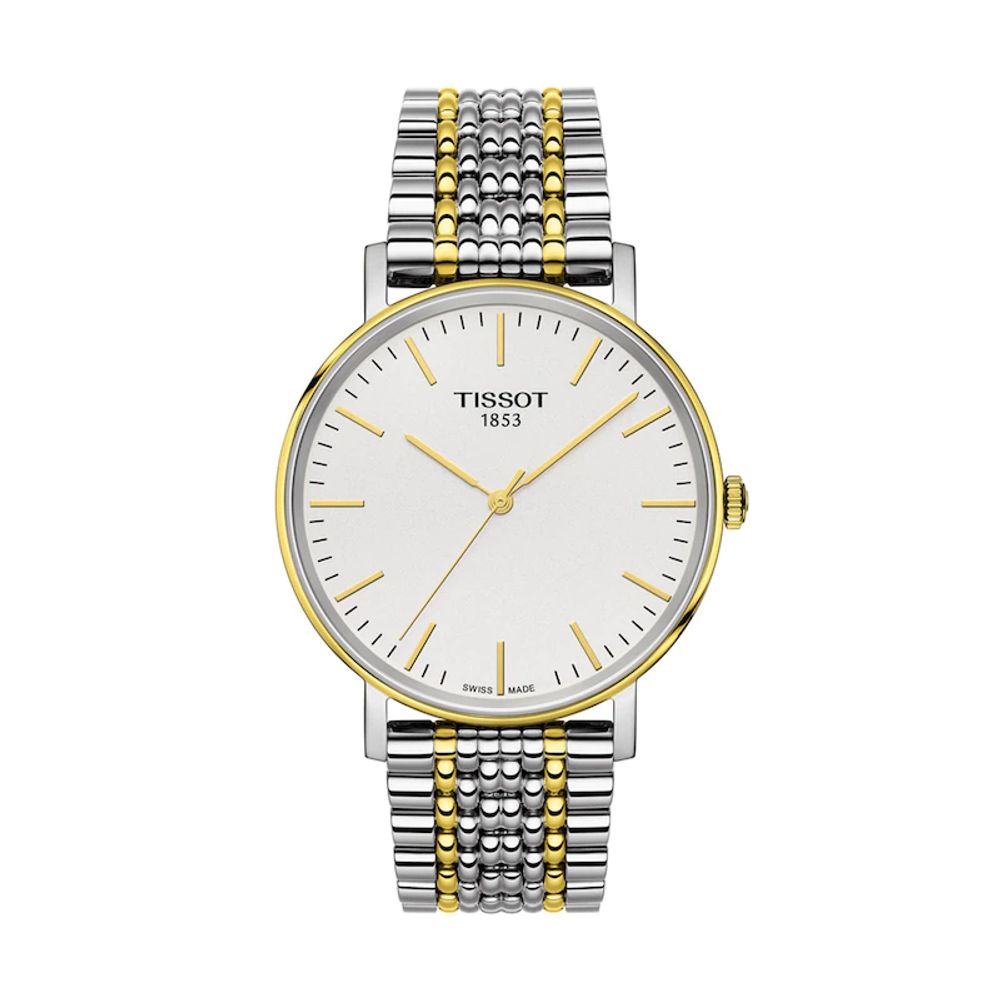 Men's Tissot Everytime Two-Tone PVD Watch with White Dial (Model: T109.410.22.031.00)|Peoples Jewellers