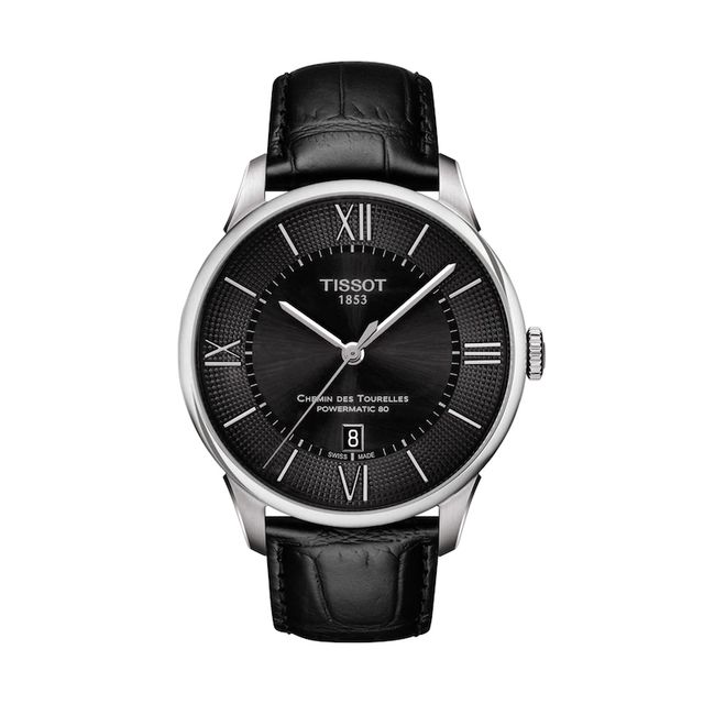Men's Tissot Chemin des Tourelles Powermatic 80 Automatic Strap Watch with Black Dial (Model: T099.407.16.058.00)|Peoples Jewellers