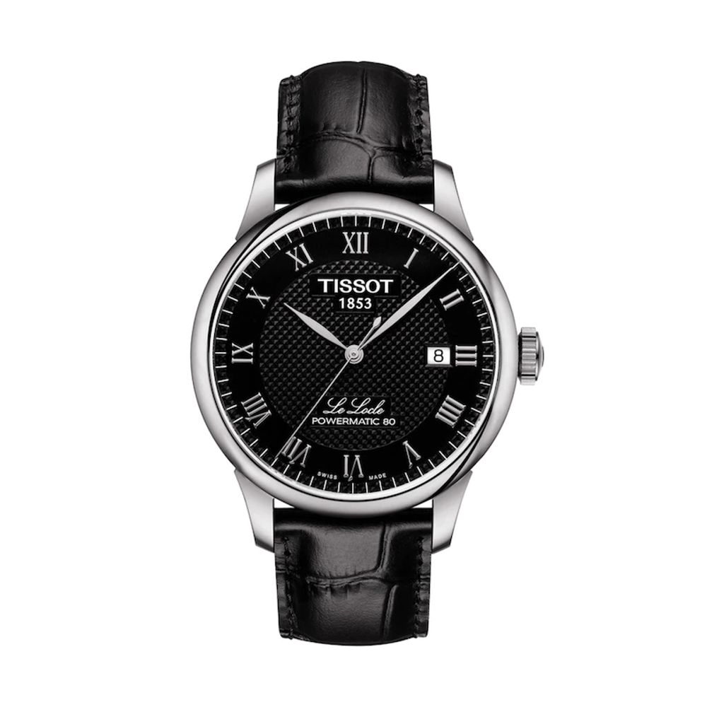 Men's Tissot Le Locle Powermatic 80 Automatic Strap Watch with Black Dial (Model: T006.407.16.053.00)|Peoples Jewellers